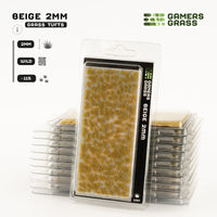 Gamers Grass Beige 2mm packaging, featuring sun-bleached landscape imagery and product details
