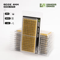 Gamers Grass Beige 4mm - Small Tufts packaging, featuring golden prairie and arid landscape imagery
