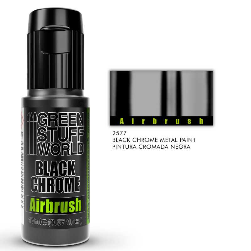 Green Stuff World Chrome Paints 17ml – Mirror Chrome Metallic Colours