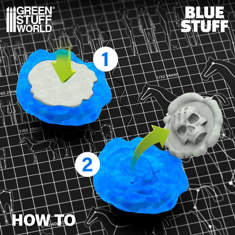 Example of Blue Stuff Mold 4 Bars used for creating detailed mold impressions