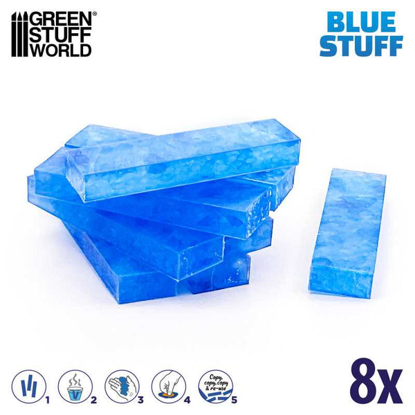 Blue Stuff Mold 8 Bars reusable thermoplastic sticks