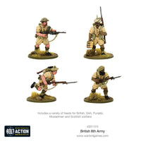 8th Army command figures with optional heads for Sikh, Punjabi, and Scottish soldiers
