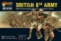 British 8th Army WWII miniatures kit for Bolt Action, featuring British Commonwealth soldiers
