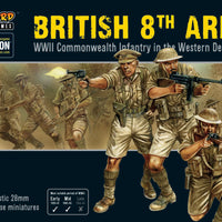 British 8th Army WWII miniatures kit for Bolt Action, featuring British Commonwealth soldiers