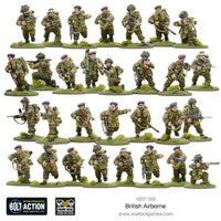  Painted British & Polish Airborne Paratroopers in a Bolt Action WWII battle
