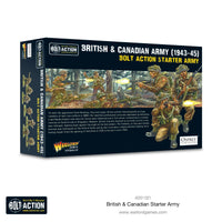 Bolt Action British & Canadian Starter Army (1943-45) box with artwork and product details.
