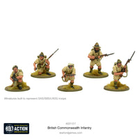 British Commonwealth command figures with optional heads for Australians, South Africans, New Zealanders, and LRDG/SAS troops