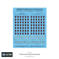 Full colour decal sheet for British & Inter-Allied Commandos for Bolt Action
