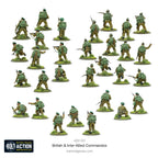 Painted British & Inter-Allied Commandos in action during Bolt Action WWII game