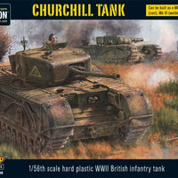 Churchill Tank plastic kit for Bolt Action WWII with 7 turret variants