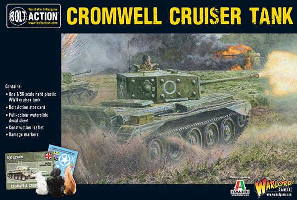 Cromwell Cruiser Tank plastic kit for Bolt Action WWII with optional Culin Prong hedgerow cutter