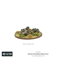 Fully painted miniatures from the Bolt Action German Grenadiers Starter Army, ready for tabletop gameplay.
