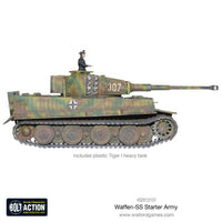 WWII German tank miniatures from the Bolt Action German Waffen SS Starter Army, perfect for tabletop wargaming.
