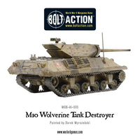 Painted M10 Tank Destroyer in a Bolt Action WWII battle
