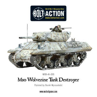 Painted M10 Tank Destroyer in a Bolt Action WWII battle