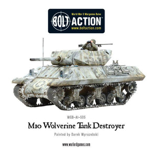 Painted M10 Tank Destroyer in a Bolt Action WWII battle