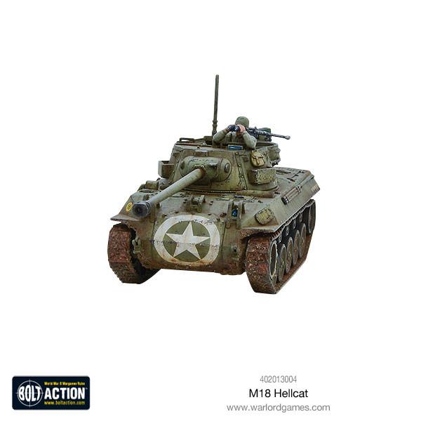 Painted M18 Hellcat tank destroyer for Bolt Action WWII