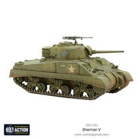 Painted Sherman V tank with 75mm gun, British and Polish markings for Bolt Action
