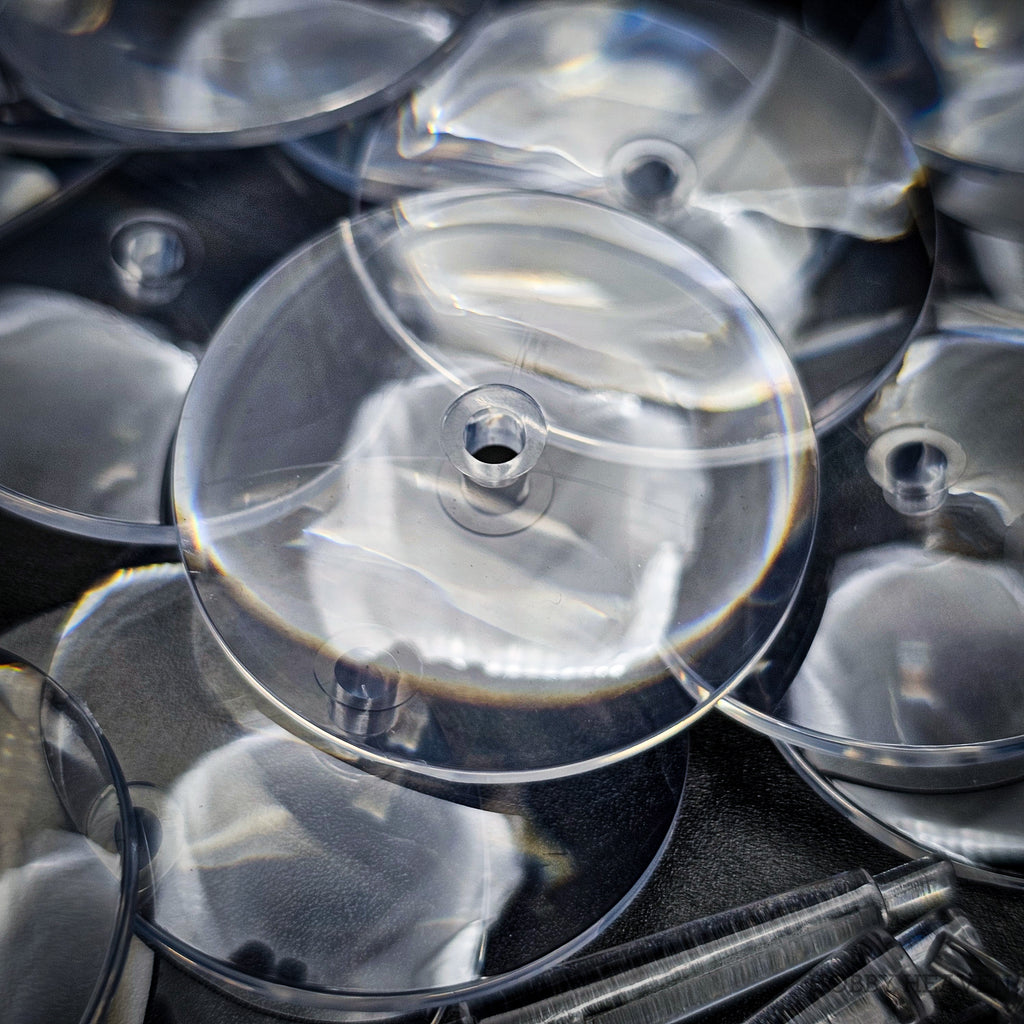 Detailed close-up of PS plastic flying Base showing reinforced structure and connection points for secure Stem attachment