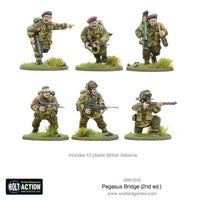 Multi-pose British Airborne miniatures included in the Bolt Action Pegasus Bridge set.
