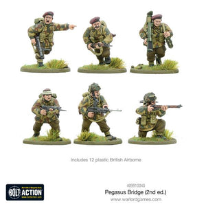 Multi-pose British Airborne miniatures included in the Bolt Action Pegasus Bridge set.