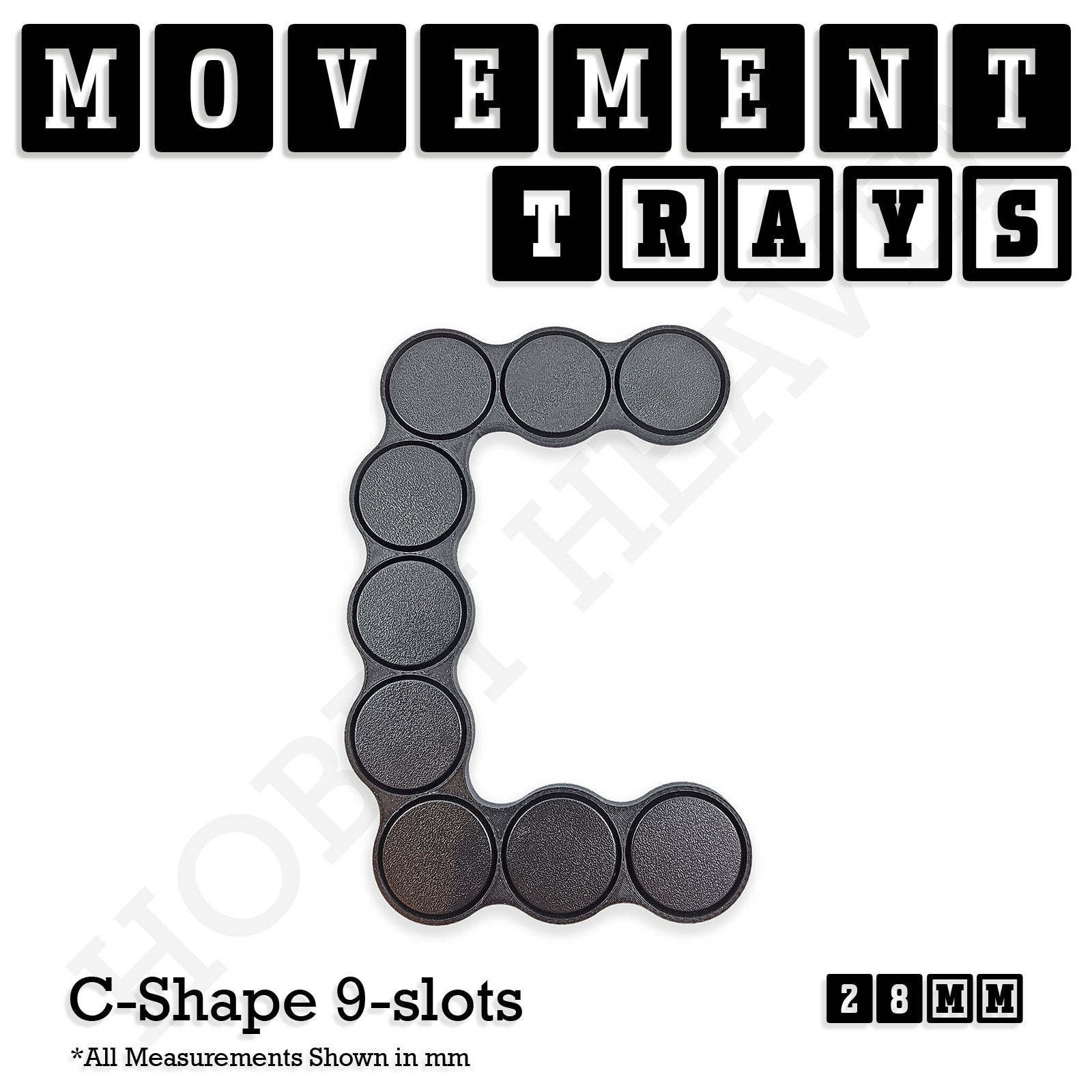 28mm Movement Trays for Tabletop Games | Wargaming | Full Range