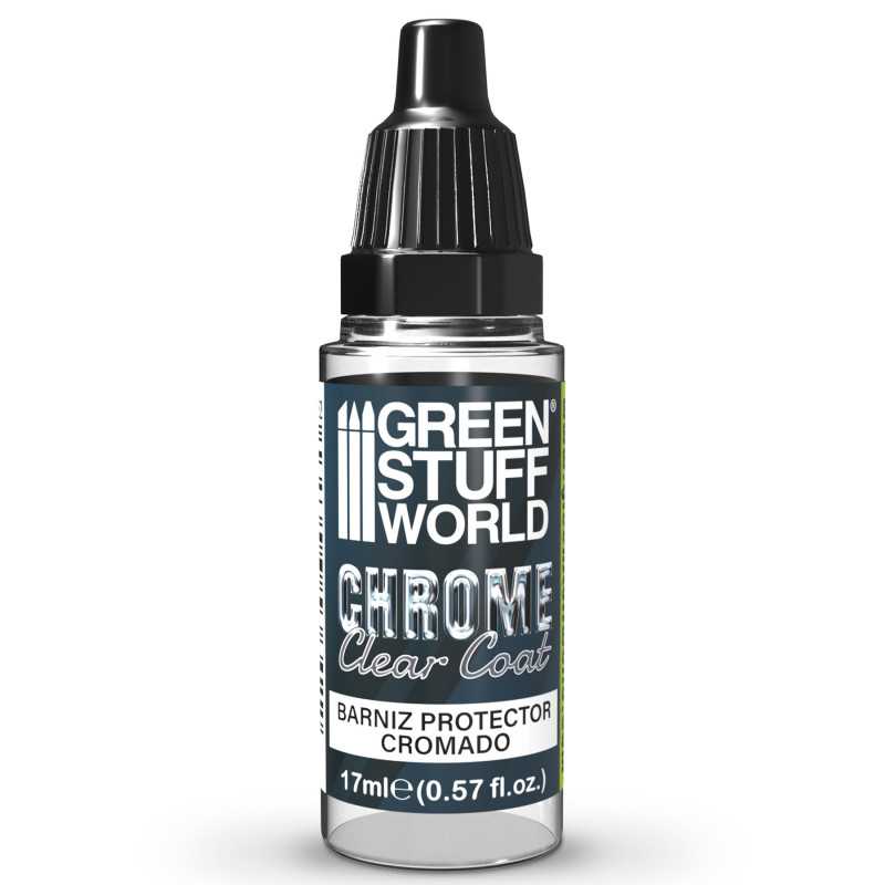 Green Stuff World Chrome Paints 17ml – Mirror Chrome Metallic Colours