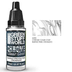 Green Stuff World Chrome Paints 17ml – Mirror Chrome Metallic Colours