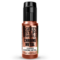 Green Stuff World Chrome Paints 17ml – Mirror Chrome Metallic Colours