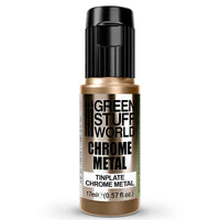 Green Stuff World Chrome Paints 17ml – Mirror Chrome Metallic Colours