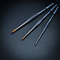 Da Vinci Colineo Secret Places brush set displayed on black background at an angle
