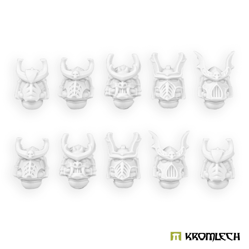 Kromlech Cyber Samurai Veteran Heads (10) KRCB359 - Hobby Heaven
