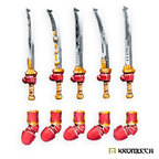 Kromlech Cyber Samurai Vibro Katanas - Right (5) KRCB360 - Hobby Heaven