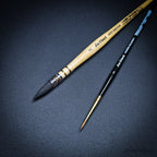 Top view of da Vinci 5247 watercolour brush set with Round and Mop brushes
