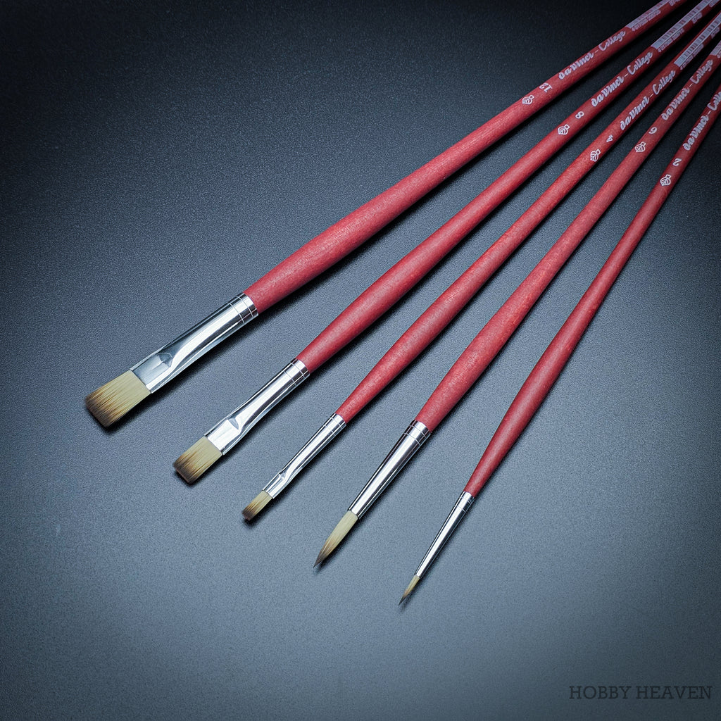 Da Vinci College 5269 Brush Set displaying all 5 premium synthetic brushes for acrylic and oil painting