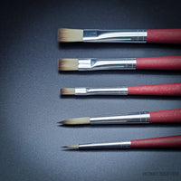 Close-up of Da Vinci College 5269 brush tips, showing the quality and variety of synthetic bristles
