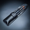 da Vinci Cosmotop-Spin Travel Brush Set 1573 in black protective case with three synthetic round brushes
