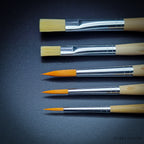 Close-up of da Vinci Junior 4211 brush tips, showing the quality and variety of bristles suitable for children's hands