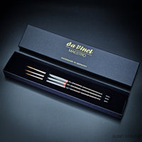 da Vinci Miniature Maestro Series 76 Kolinsky sable brush set in premium black gift box
