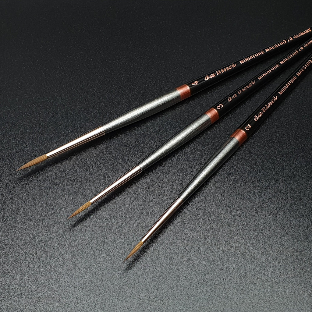 Da Vinci Series 70 Maestro Kolinsky Redsable Set Sizes 2,3,4 In Wooden Display - Hobby Heaven
