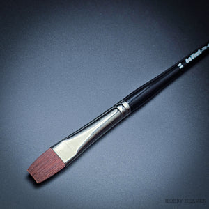 da Vinci TOP-ACRYL 4220 Flat Brush (Size 14) on black background, perfect for broad strokes and even coverage in acrylic and oil painting