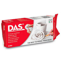 DAS Modelling Clay White 500g packaging and modeling example
