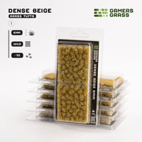 Gamers Grass Dense Beige 6mm - Wild Tufts packaging, showcasing product details and arid landscape imager
