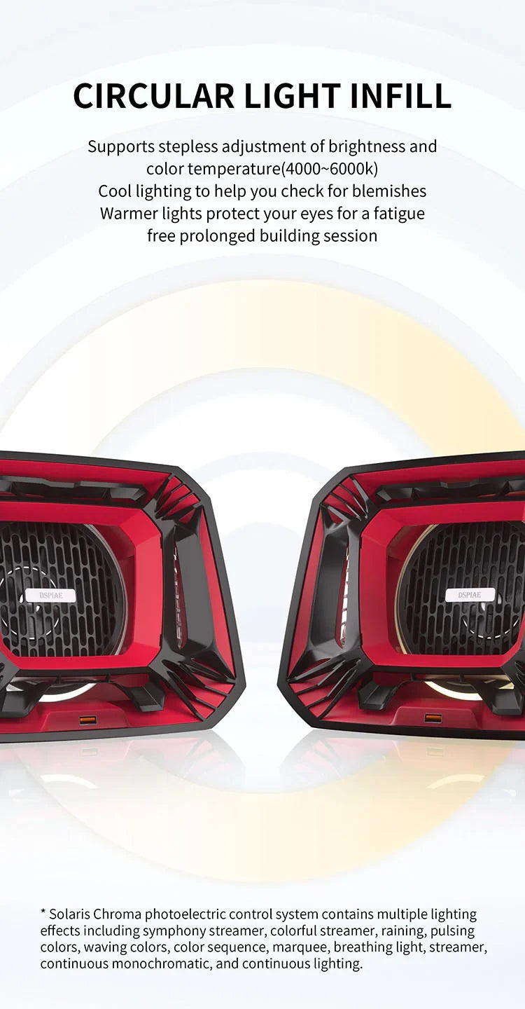 DSPIAE Circular Light Infill panel: stepless brightness and colour temperature from 4000 to 6000 K