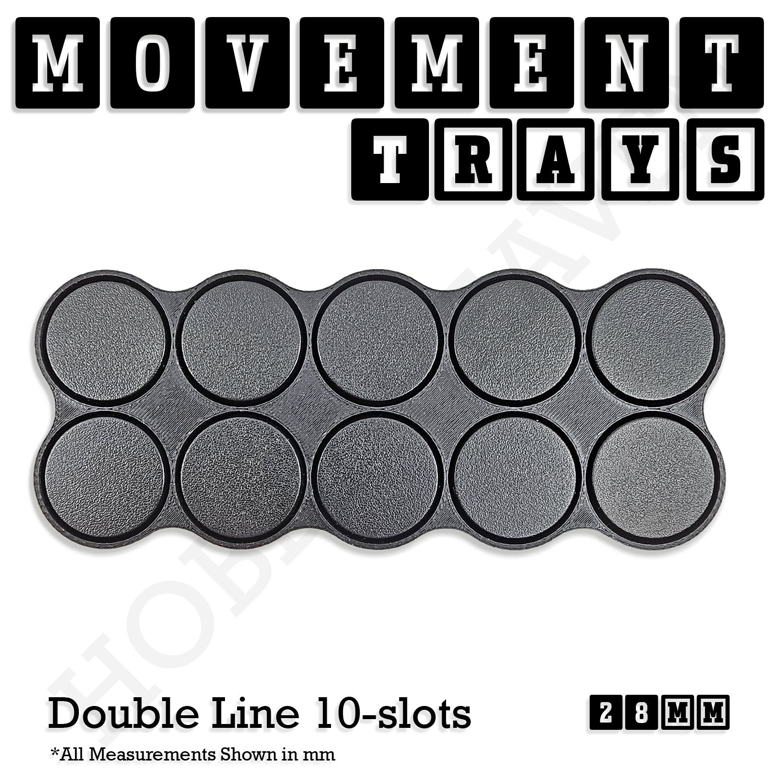 28mm Movement Trays for Tabletop Games | Wargaming | Full Range