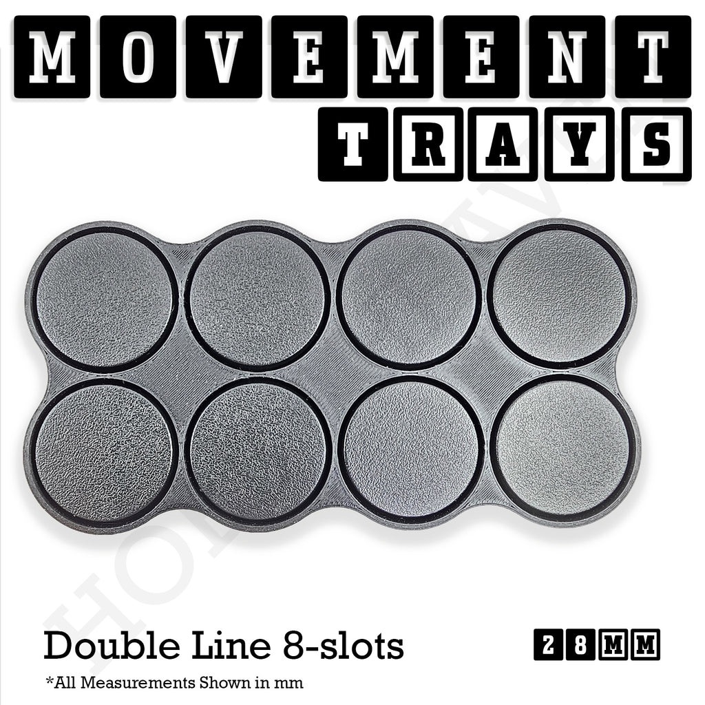 28mm Movement Trays for Tabletop Games | Wargaming | Full Range