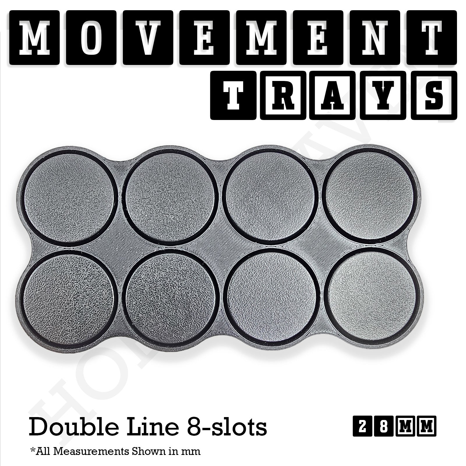 28mm Movement Trays for Tabletop Games | Wargaming | Full Range