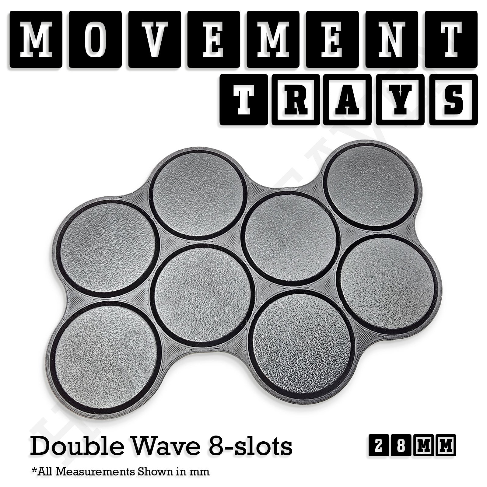 28mm Movement Trays for Tabletop Games | Wargaming | Full Range