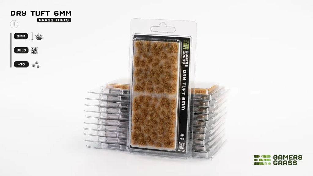 Dry Tuft 6mm Wild grass tufts blister, the pack printing 6MM, WILD and ~70 tufts