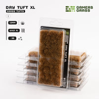 Gamers Grass Dry Tuft XL 12mm - Wild XL Tufts packaging, featuring arid landscape and dry grassland imagery
